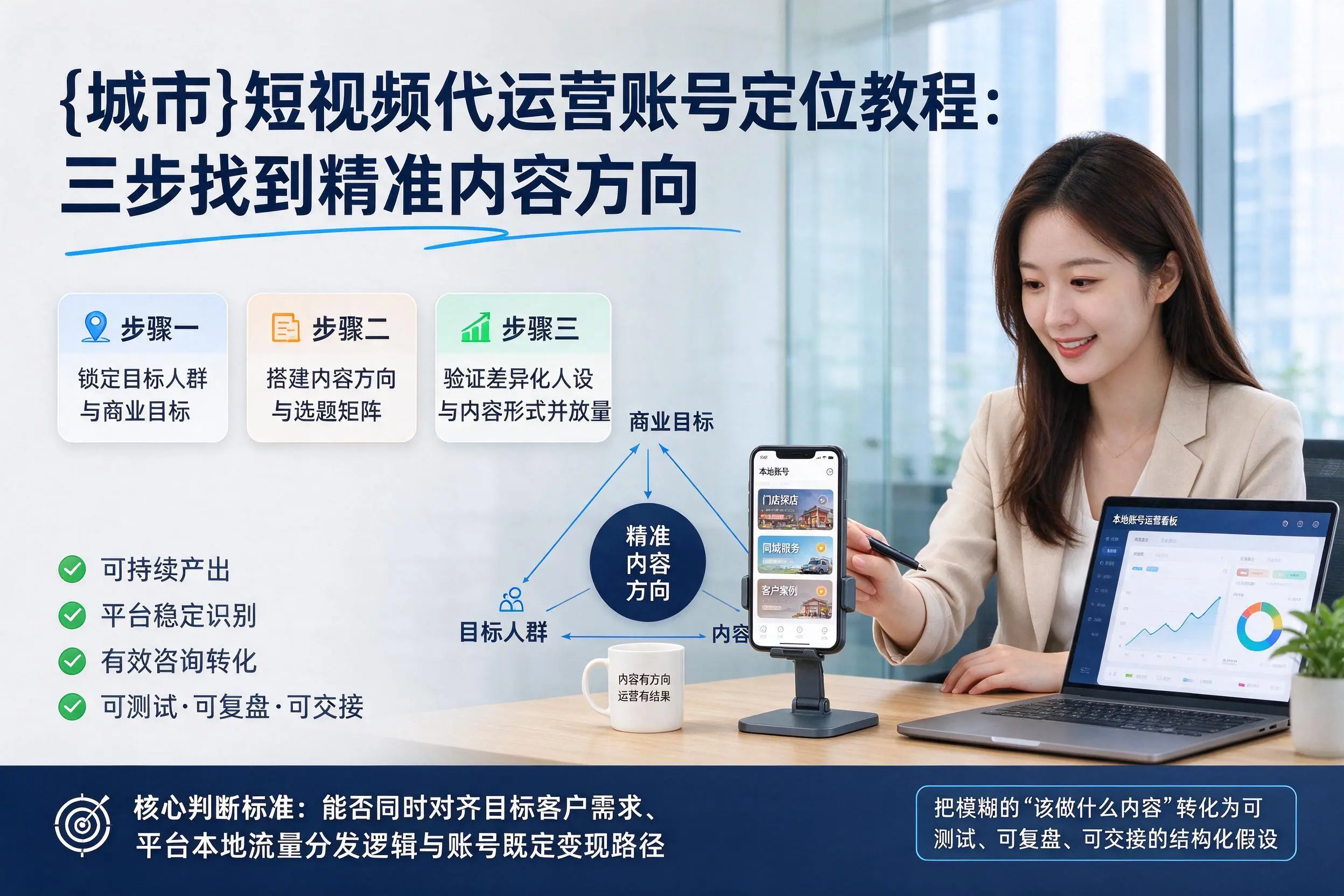 东莞短视频代运营账号定位教程：三步找到精准内容方向