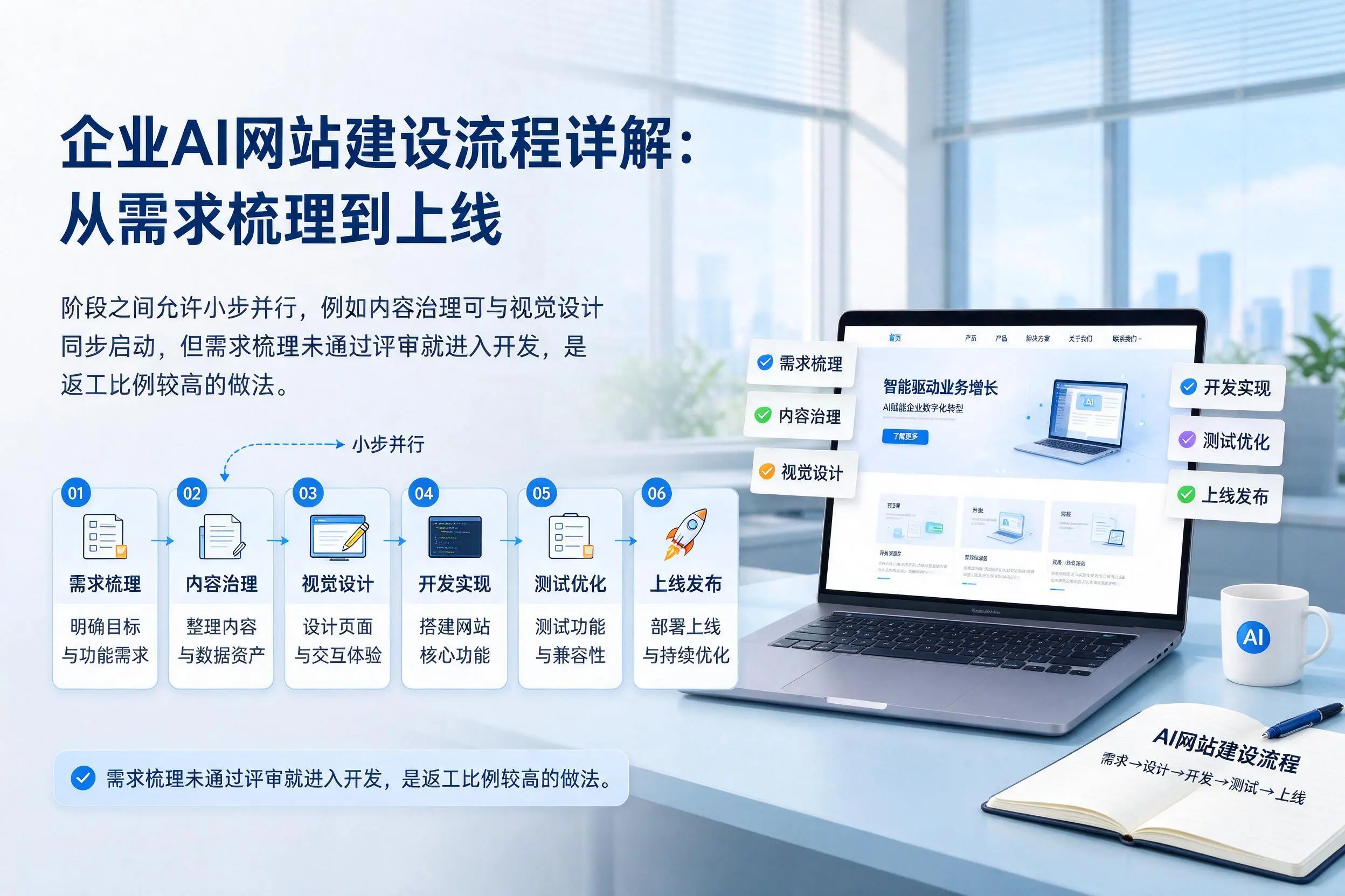 东莞企业AI网站建设流程详解：从需求梳理到上线