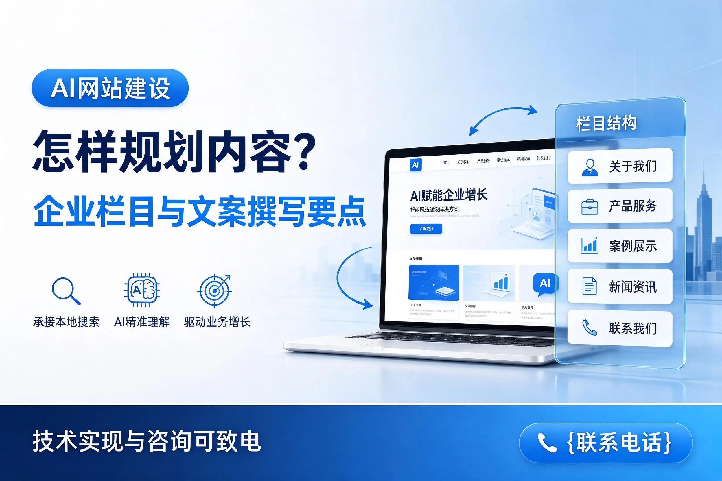 AI网站建设怎样规划内容?东莞企业栏目与文案撰写要点